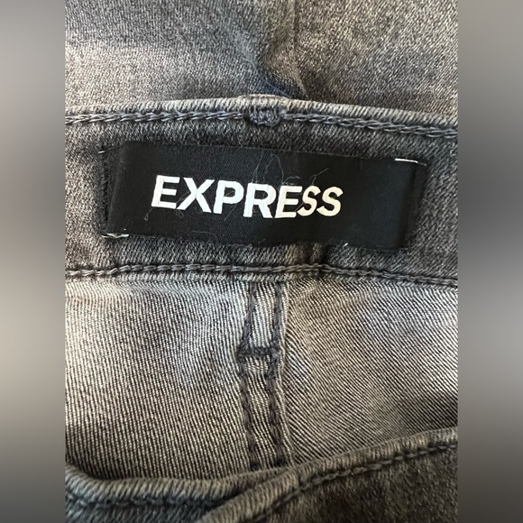 Express Gray Ankle High Rise Stretch Denim Perfect Jeans Size 14S Women NWT - Picture 11 of 13